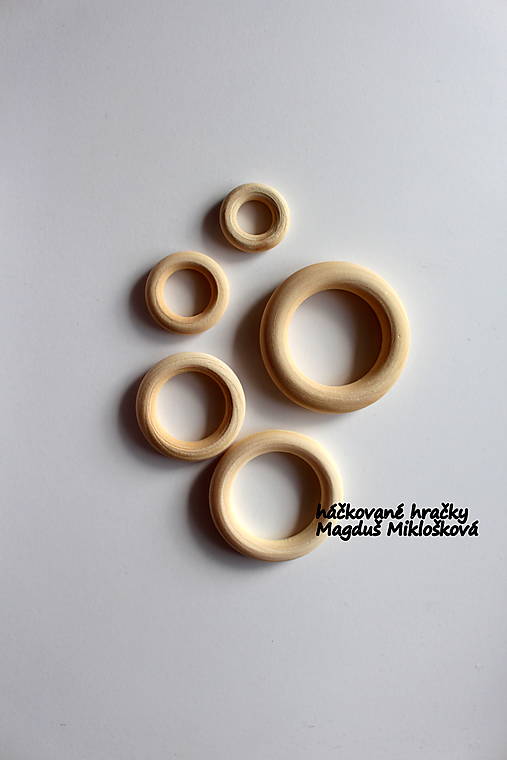 Celá sada drevených krúžkov (54ks)