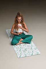Úžitkový textil - Štýlová joga podložka Rozkvet zo 100% prírodného kaučuku - 13605554_