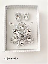 Sady šperkov - Viktória sada v darčekovom balení  (Strieborná-biela) - 13606460_