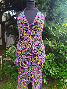 Šaty - Letné háčkované šaty, Farebná láska - 13605507_