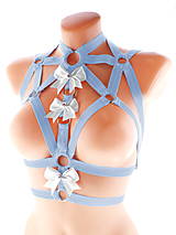 women body harness, postroj bielzň otvorená podprsenka pastel gothic postroj body harness lingerie q7