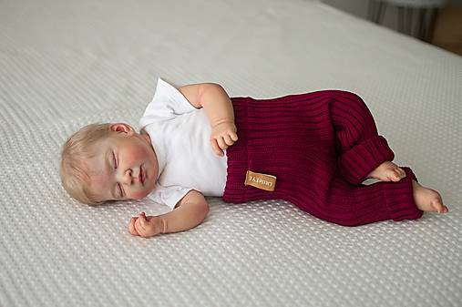  - Baby kamaše, veľ. 56-104, OEKO-TEX®, vínové (80 - 92) - 13607554_