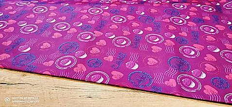Textil - Nepremokavá látka - Urdun - cena za 10 cm (Ružová) - 13607187_