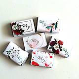 Darčeky pre svadobčanov - Svadobné mini čokoládky - iniciálky - 13607650_