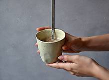 Nádoby - Šálka pohár, váza zelený - 13607960_