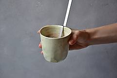 Nádoby - Šálka pohár, váza zelený - 13607961_