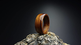 Prstene - Drevený prsteň - Palisander Santos - 13608183_