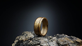 Prstene - Drevený prsteň - Zebrano - 13608599_