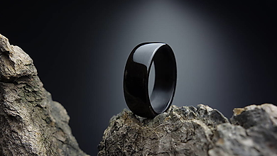 Prstene - Drevený prsteň - Eben - 13608332_