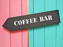 Tabuľky - Coffee bar -> šípka - 13610633_