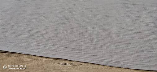 Textil - Dvojitá gazovina - Mušelin (Šedá) - 13610142_