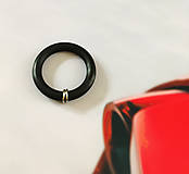 Prstene - čierny prsteň  (krúžky) - 13611174_