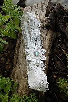Spodná bielizeň - svadobný podväzok Ivory + svetlo modrý kabošon - 13610124_
