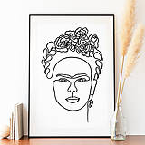 Grafika - Jednolíniová grafika "Frida" - 13612427_
