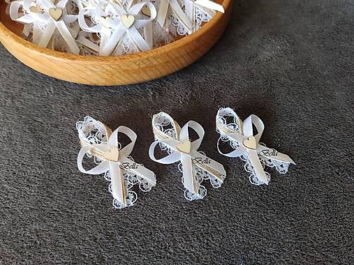 Svadobné pierka - čipkované svadobné pierka s jutou (malé pierko) - 13612537_