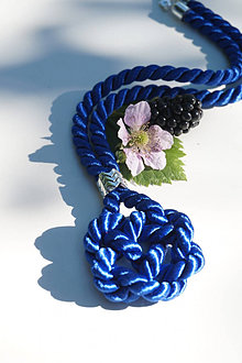 Náhrdelníky - Uzlový náhrdelník modrý - 13614029_