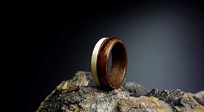 Prstene - Drevený prsteň - Orech/Palisader Mexico/Javor - 13613498_