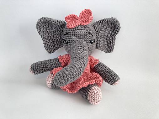 Hračky - šedý sloník s veľkými ušami - 13613435_