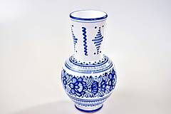 Nádoby - Váza baňatá (Modrá) - 13615443_