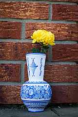 Nádoby - Váza baňatá (Modrá) - 13615448_