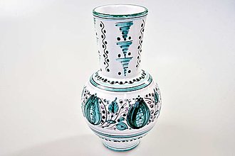 Nádoby - Váza baňatá (Zelená) - 13615442_