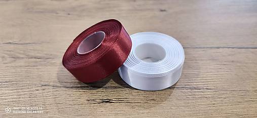 Galantéria - Saténová stuha - 25 mm (3064 - Burgundy) - 13614991_