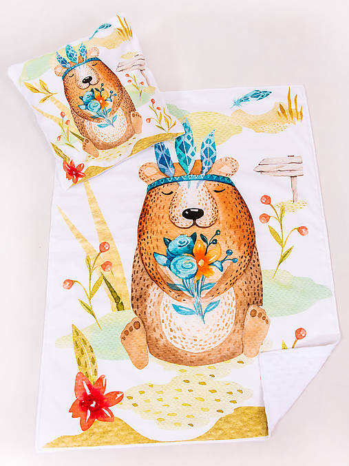 Úžitkový textil - Minky deka a vankúš. - 13615506_