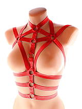 Spodná bielizeň - women body harness, postroj bielizeň otvorená podprsenka pastel gothic postroj na telo body harness lingerie DS1 - 13619577_