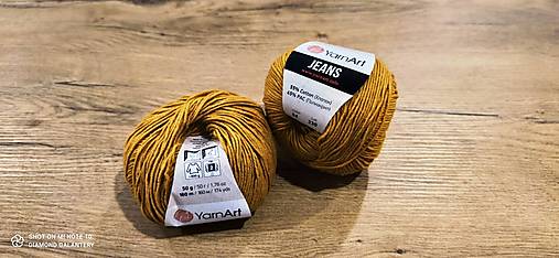 Galantéria - Yarn Art - Jeans (84 horčicová) - 13617095_