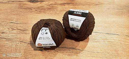 Galantéria - Yarn Art - Jeans (70 tmavohnedá) - 13617096_