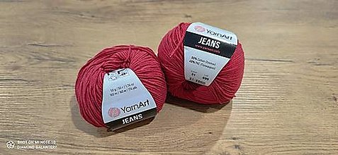 Galantéria - Yarn Art - Jeans (51 krvavo červená) - 13617091_