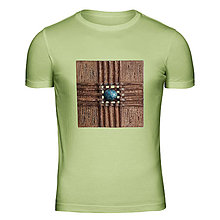 Pánske oblečenie - Tričko pánské zelené Uprostřed siločar - 13618778_