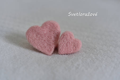 Detské doplnky - Rekvizity na fotenie novorodencov - plstené srdiečka (Veľké srdiečko - svetloružové) - 13617414_
