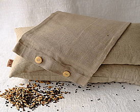Úžitkový textil - Návliečka na FILKI šupkový vankúšš 55 cm (režný ľan 55x25 cm) - 13616999_