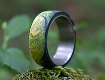 Prstene - SKLADOM Titánový prsteň stabilizovaný javor farbený  - 13621630_
