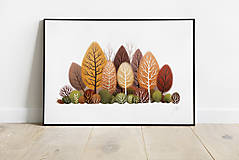 Grafika - print - jeseň (print 30x40 - A3 - Pestrofarebná) - 13622020_