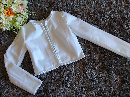 Saká - Svadobne sako s dlhým rukávom - 13620145_