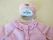 Detské oblečenie - Ružový svetrík 100% Baby merino - 13619957_