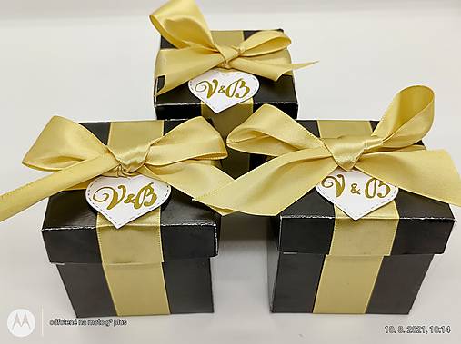 Krabičky na darčeky pre hostí (Čierna)