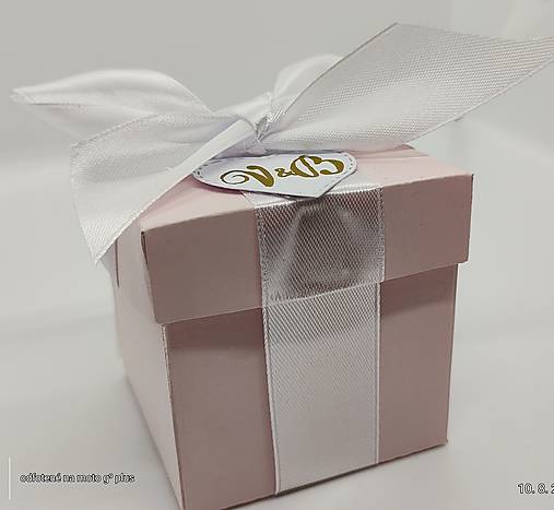 Krabičky na darčeky pre hostí (Ružová)