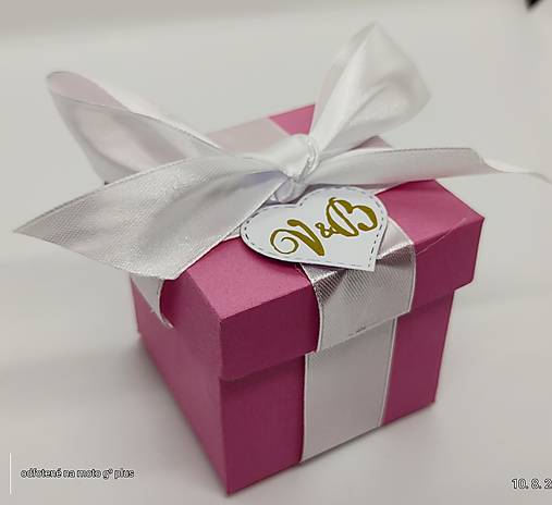Krabičky na darčeky pre hostí (Ružová)
