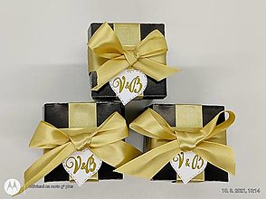 Darčeky pre svadobčanov - Krabičky na darčeky pre hostí (Čierna) - 13620546_