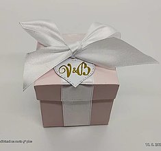 Darčeky pre svadobčanov - Krabičky na darčeky pre hostí (Ružová) - 13620568_