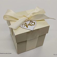 Darčeky pre svadobčanov - Krabičky na darčeky pre hostí (Béžová) - 13620572_