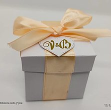 Darčeky pre svadobčanov - Krabičky na darčeky pre hostí (Oranžová) - 13620580_