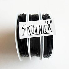 Suroviny - Farebný drôt, Ø 0,8 mm, návin 3 m (čierna) - 13623530_