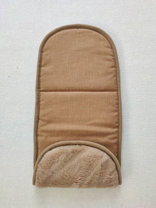 Detský textil - VLNIENKA vložka do kočíka I candy peach 2  100% WOOL MERINO TOP SUPER WASH 100% ľan mustard - 13623982_