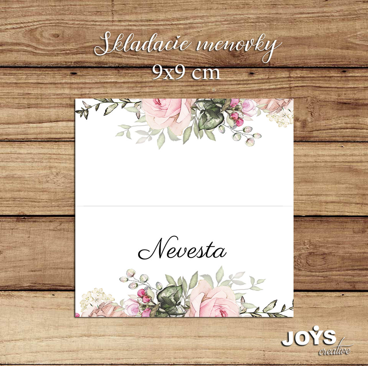 Menovky v dizajne ružové ruže "Rose"