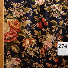 Úžitkový textil - Bavlnené romantické posteľné návliečky (romantika na tmavomodrej) - 13622462_