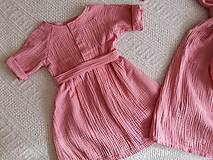 Šaty - Šaty z mušelínu mama + dcéra Soft Rose - 13627878_
